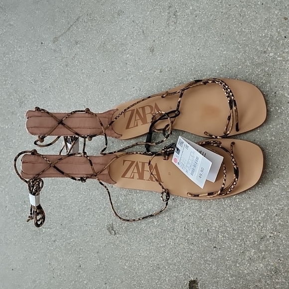 ZARA Snakeprint Sandals - Picture 4 of 5